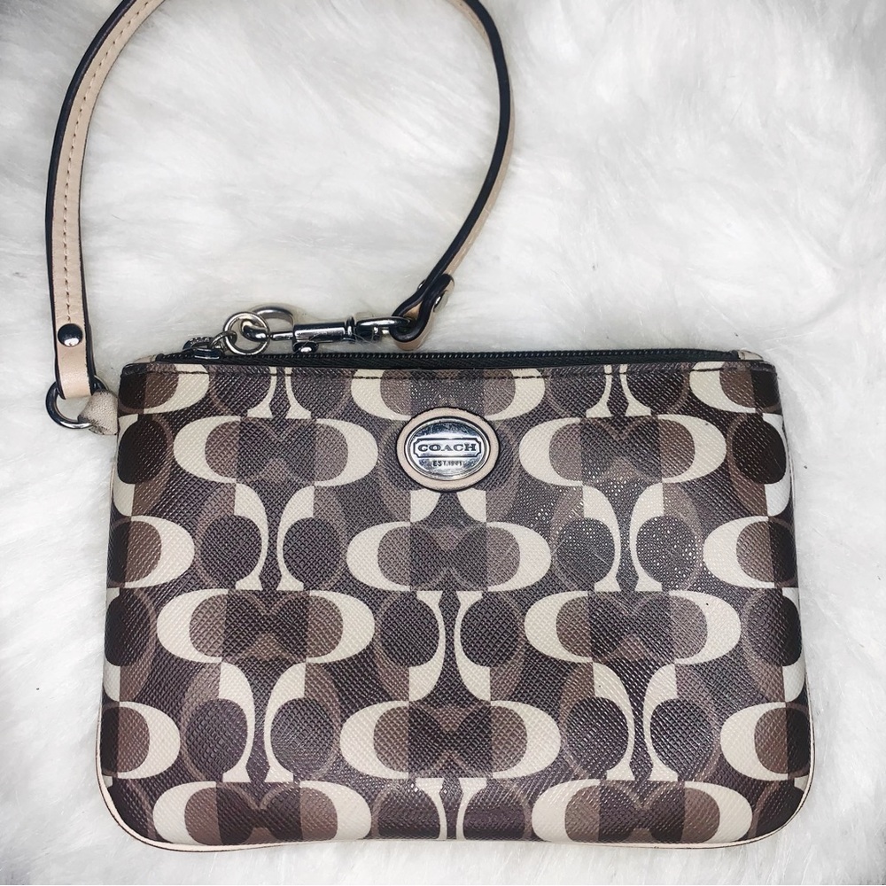 Coach Leather Wristlet Wallet